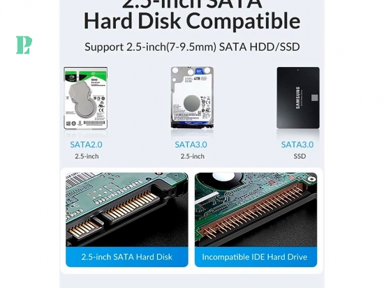 Box ổ cứng 2.5-inch 5Gbps Orico 25PW1-U3-BK