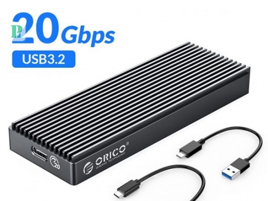 Box di động SSD M.2 PCIe NVMe 10Gbps Orico M2PV-C3-BK